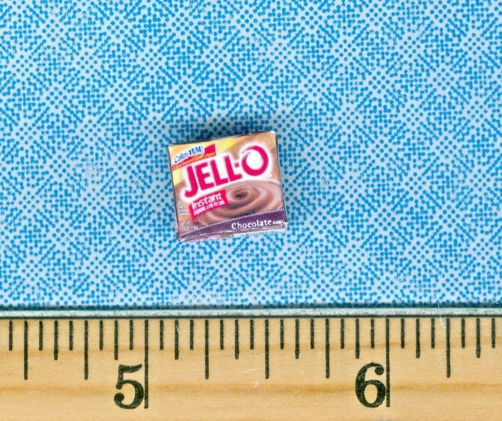 Dollhouse Miniatures Size Chocolate Pudding Box
