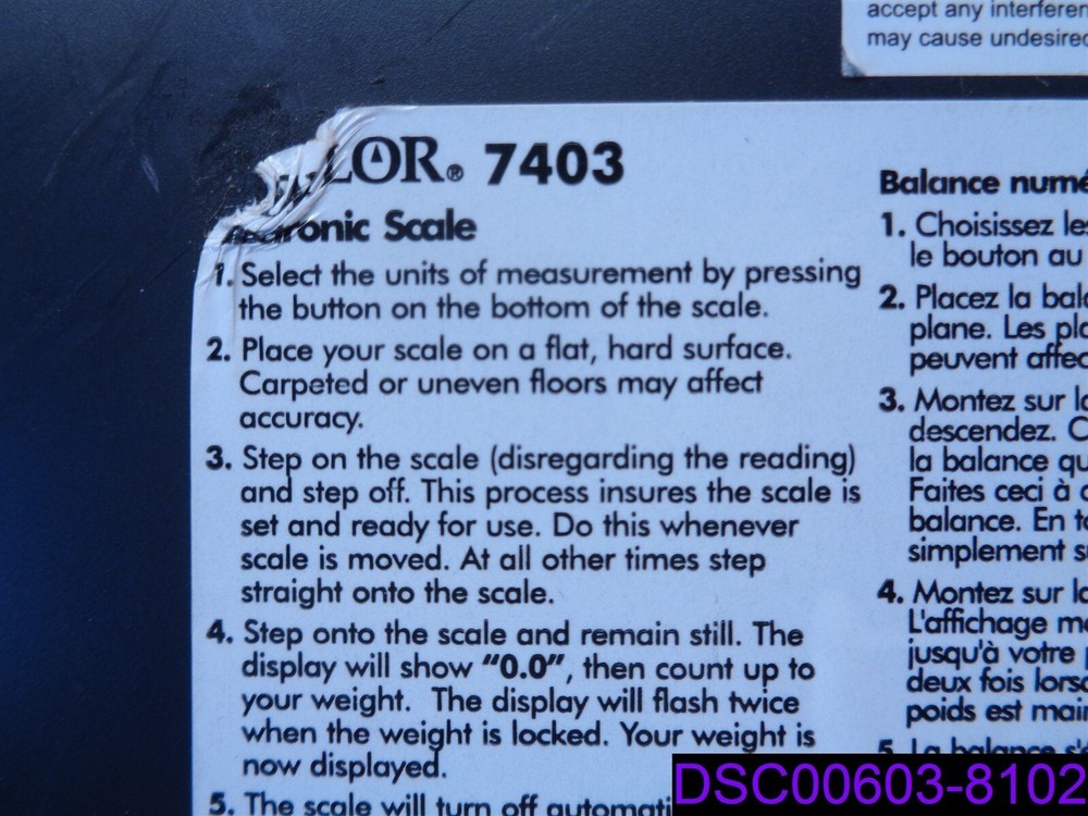 Used/Dented: Taylor Precision Stainless Steel Digital Scale #7403
