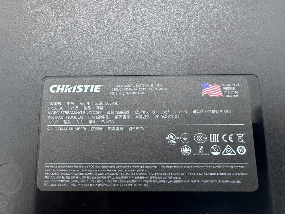 Christie Phoenix Quad-T, switcher,processor KVM, 4K/UHD, 120-060107