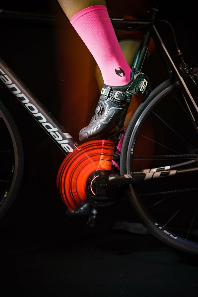 Solo Warrior "Solid Neon Pink" Men & Women’s 6” Cuff Cycling Compression Socks
