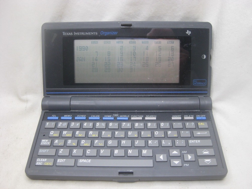 vintage Texas Instruments Organizer PC Interface PDA electronic calculator +