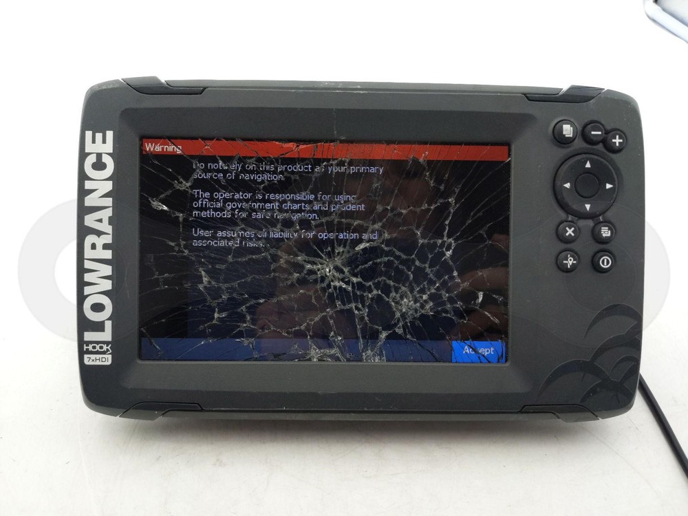 LOWRANCE HOOK 7X HDI FISHFINDER GPS BOAT CHARTPLOTTER SONAR HEAD UNIT SCREEN 7"