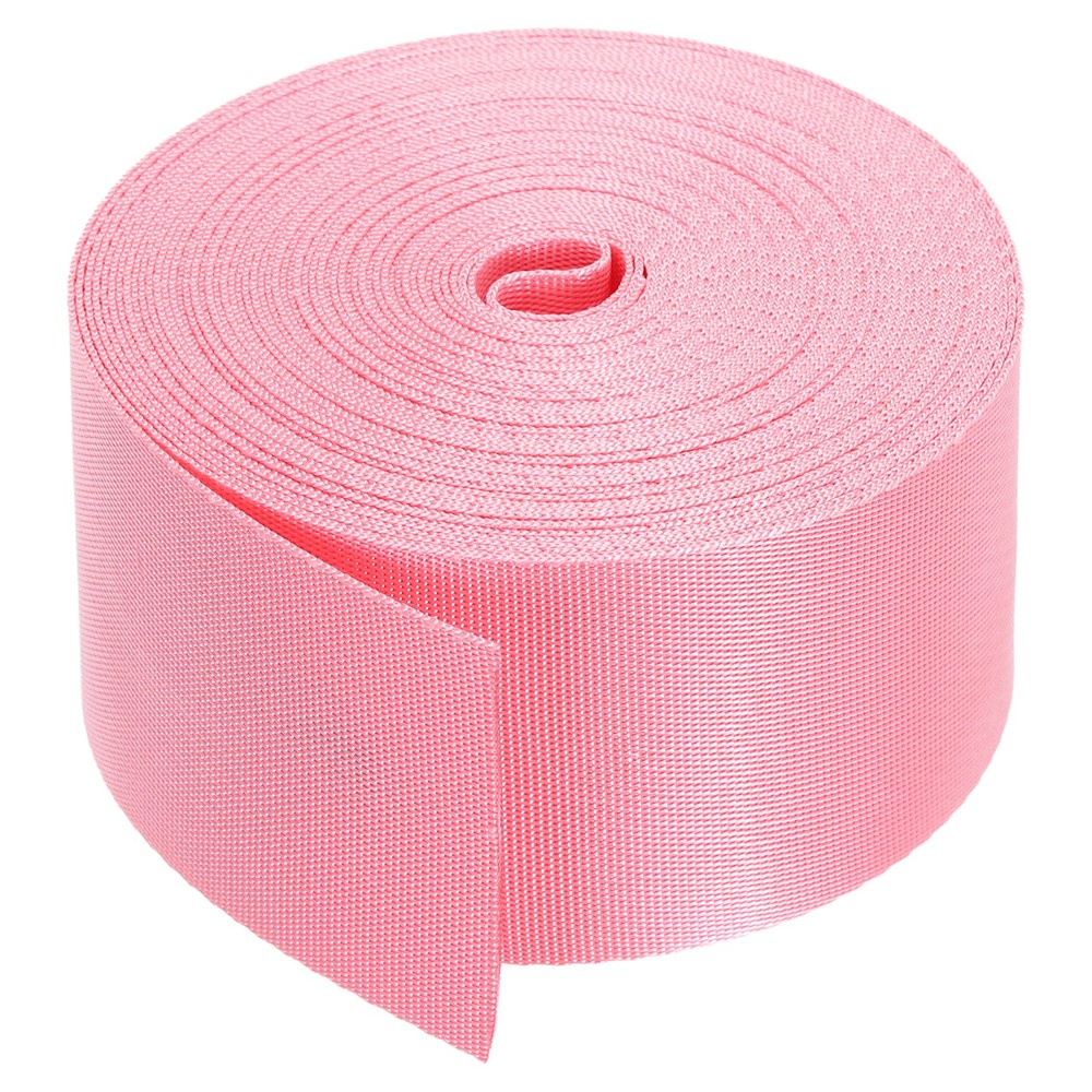 Flat Nylon Webbing Strap 2 Inch 10 Yards Cherry Pink for Backpack