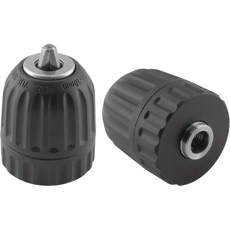 1Pcs 0.8-10Mm Keyless Drill Chuck Adapter 3/8-24UNF Mount Thread Impact Quick