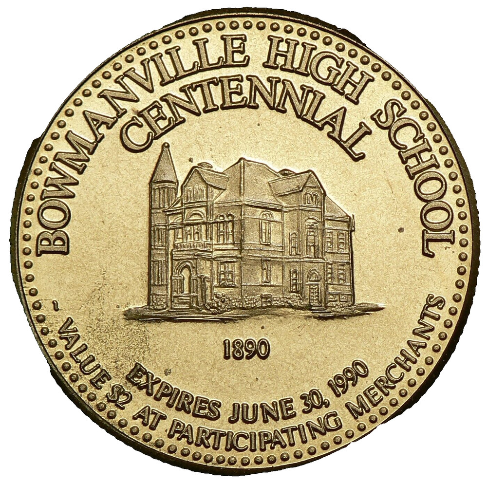 1990 Bowansville High School $2 Trade Token #20828