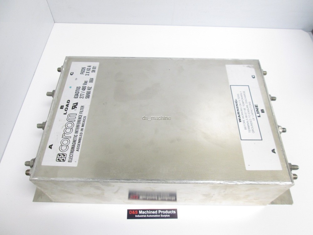 Corcom 63ADT6S Electromagnetic Interference Filter 277/480VAC 3x63A 50/60Hz