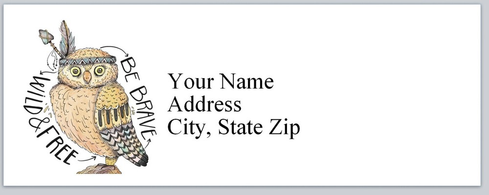 30 Return Address Labels Primitive Country Owl  (p 272)