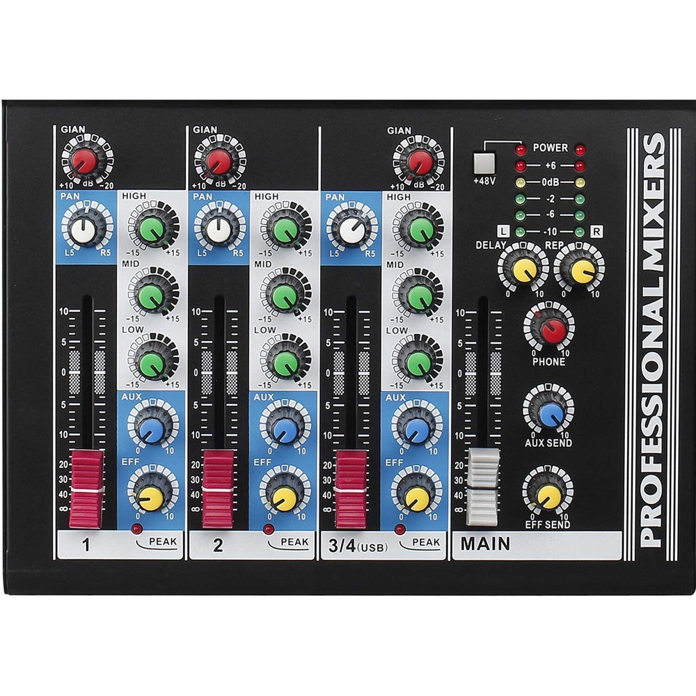 Professional Audio Mixer Sound Board Console System Interface 4 Channel Digital