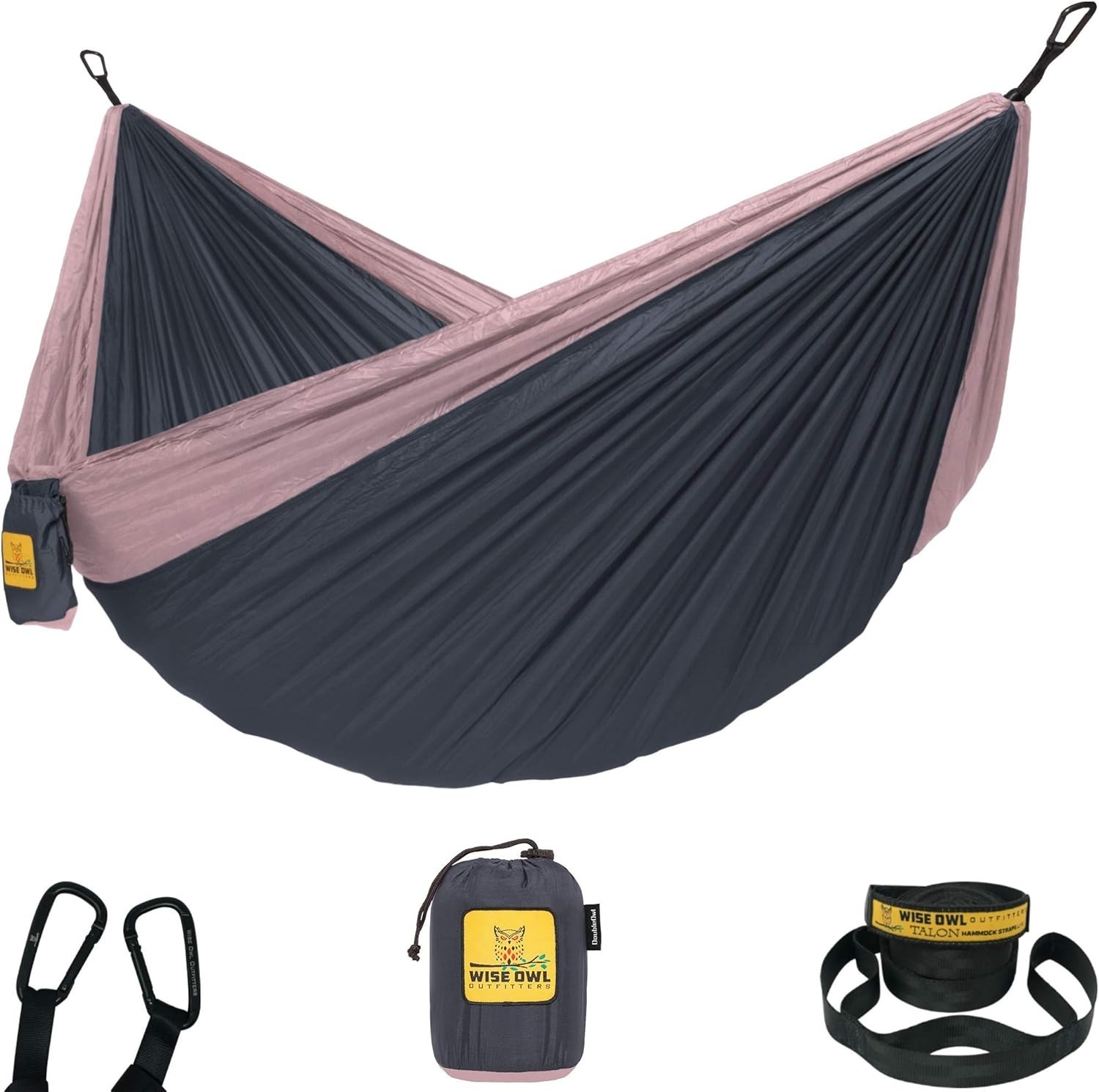 Wise Owl Outfitters Camping Hammocks - Portable for Outdoor/Indoor with Tree Str