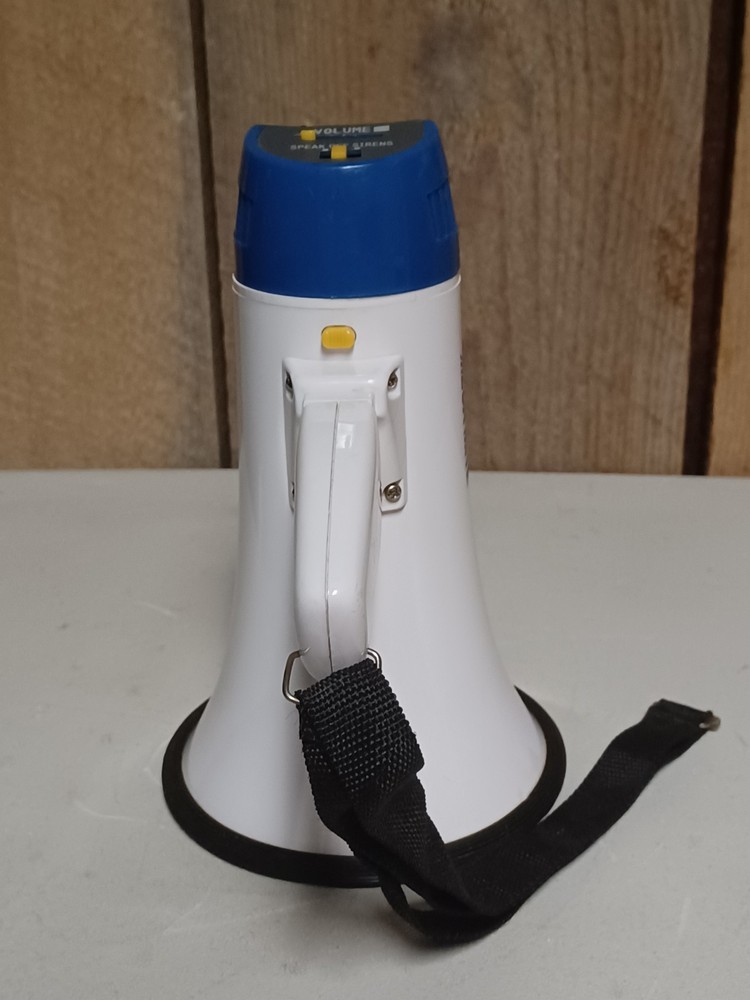 Vintage Blue/White Mega Mite Megaphone