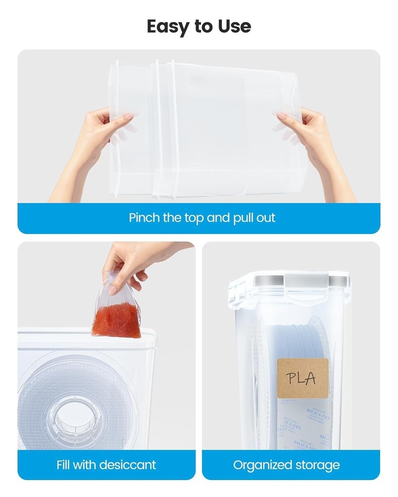 Filament Storage Box 6 Pack for 3D Printer Sealing Dustproof Water-Proof
