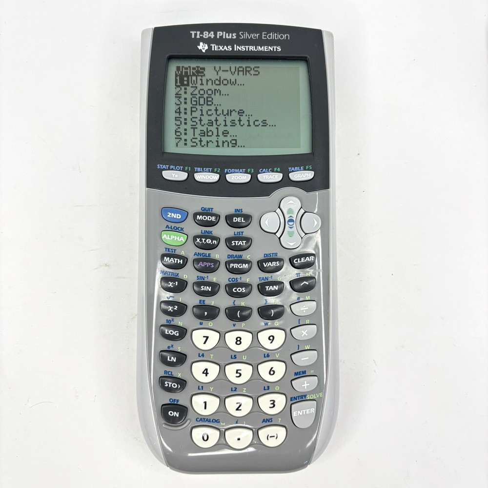 TI-84 Plus Graphing Calculator Silver Edition Texas Instruments Battery Tested