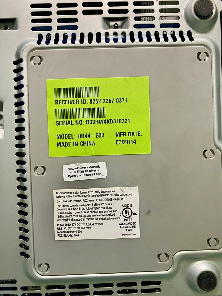 Directv HR44-500 Receiver w/ Adapter EPS44R2-16