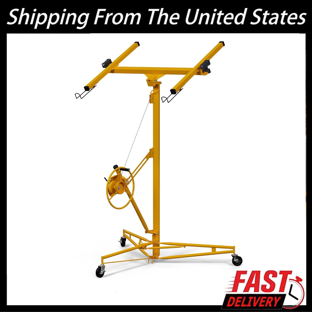Adjustable 11FT Drywall Panel Hoist Drywall Lift Rolling Panel Hoist Jack Lifter