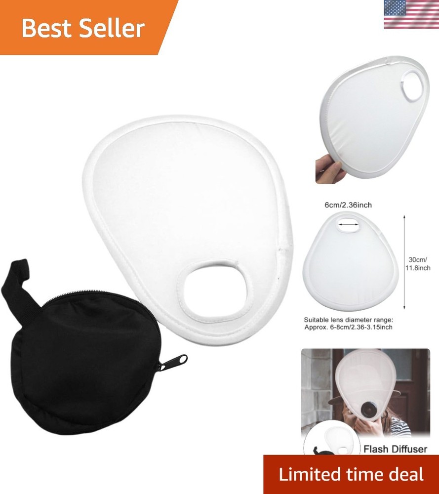 Camera Flash Diffuser,Eliminate Harsh Light and Shadow,Foldable with Storage ...
