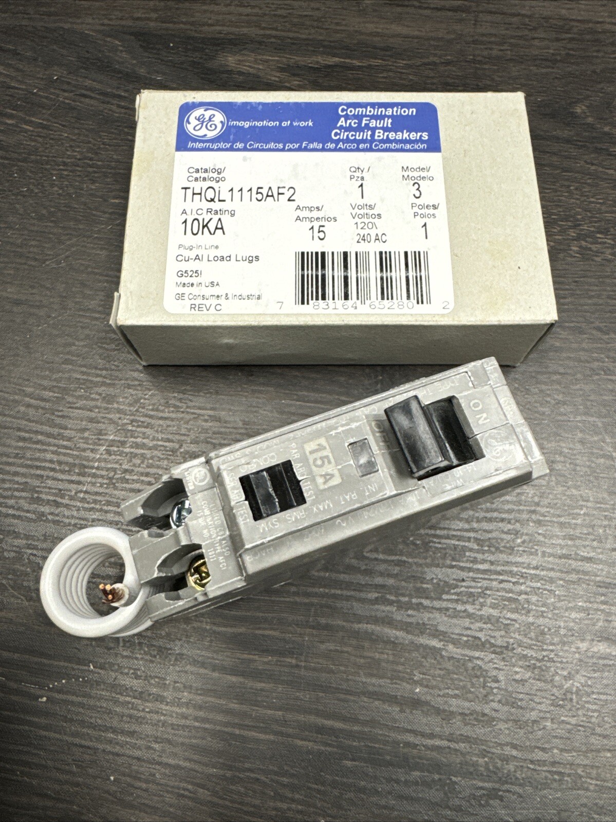 Up To: 500 THQL1115AF2 GE 15 Amp 120V AFCI Combination Arc Fault New