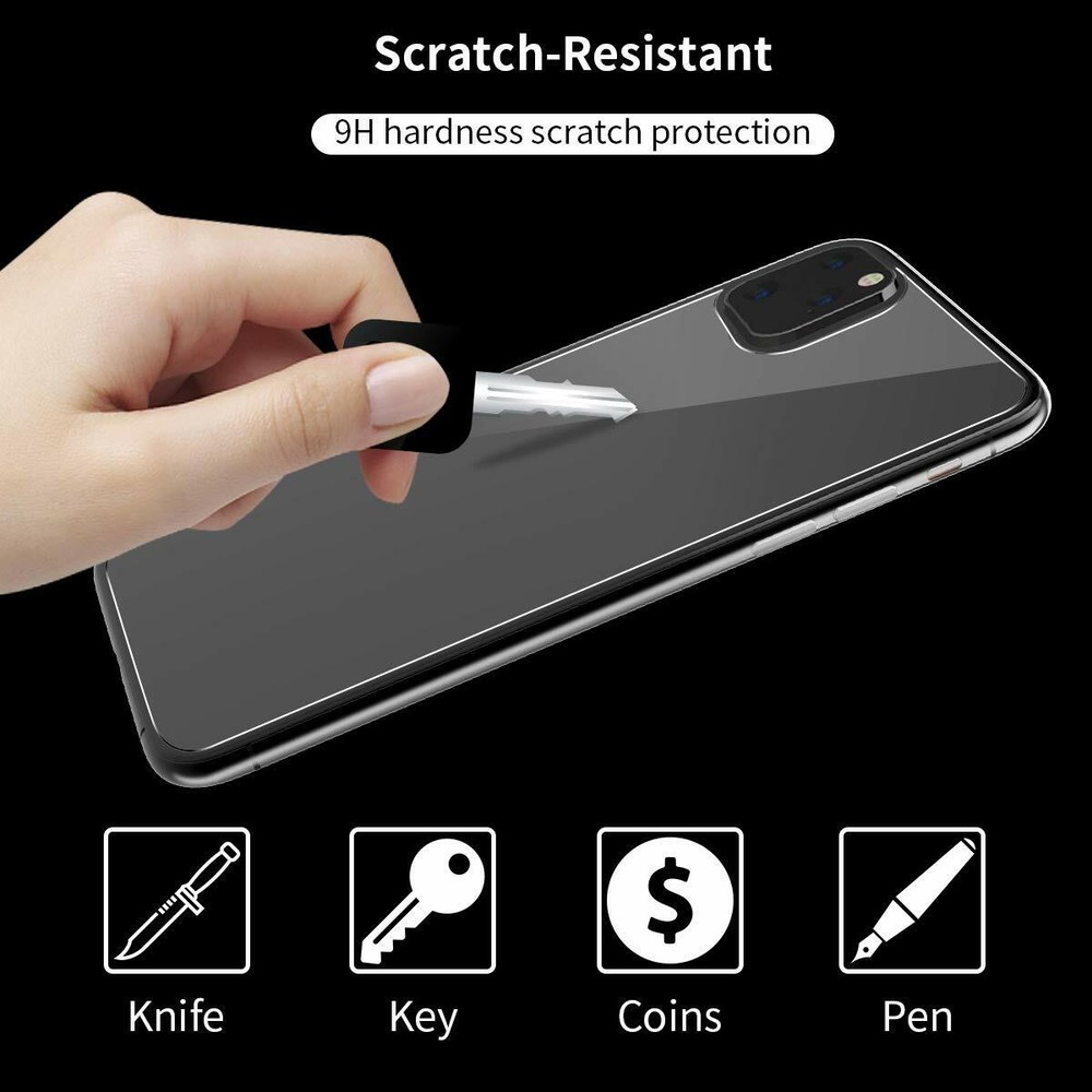 Tempered Glass Back Rear Screen Protector Apple iPhone 11 12 13 Pro Max