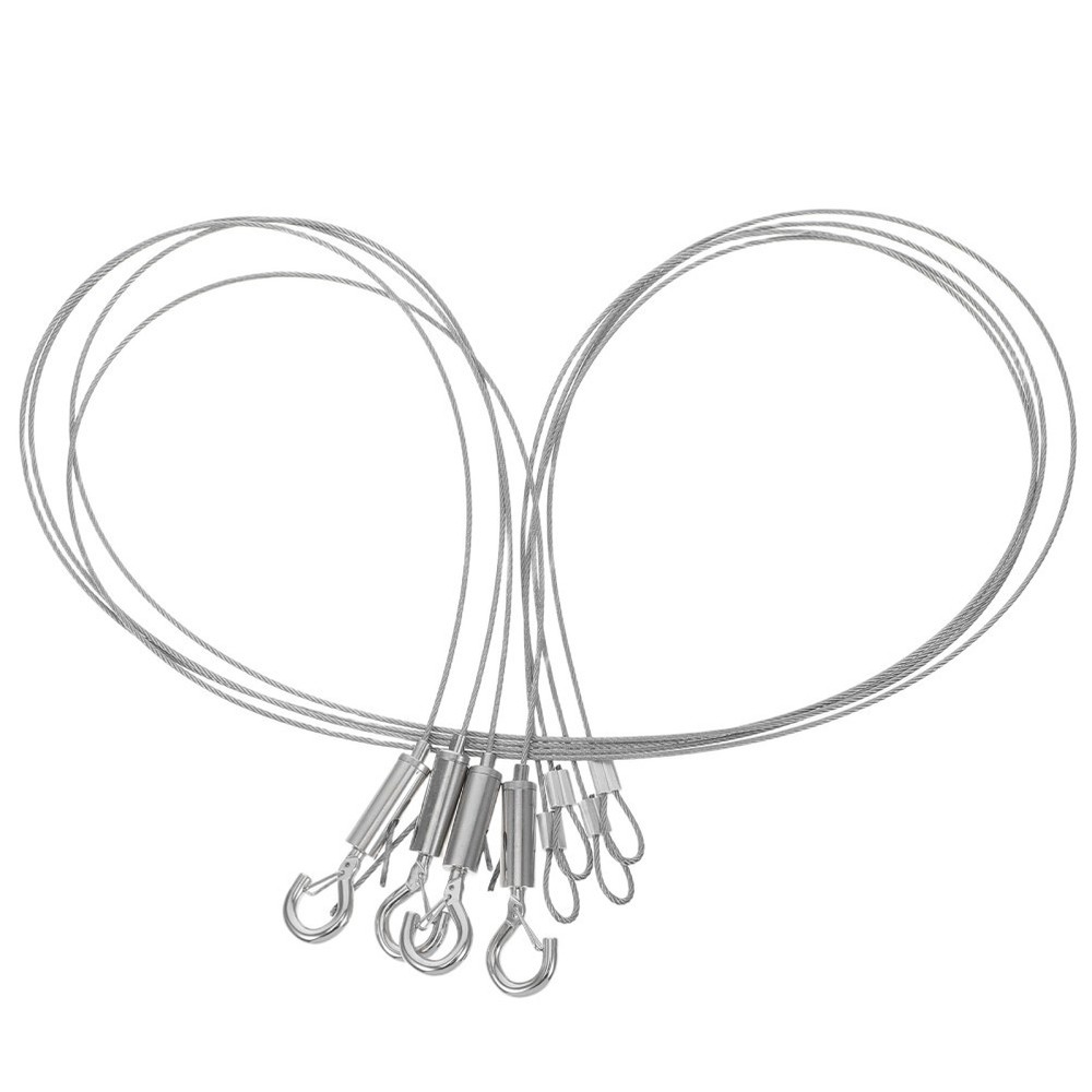 4 Pcs Frame Hanging Wire Large Hooks for Adjustable Picture Photo