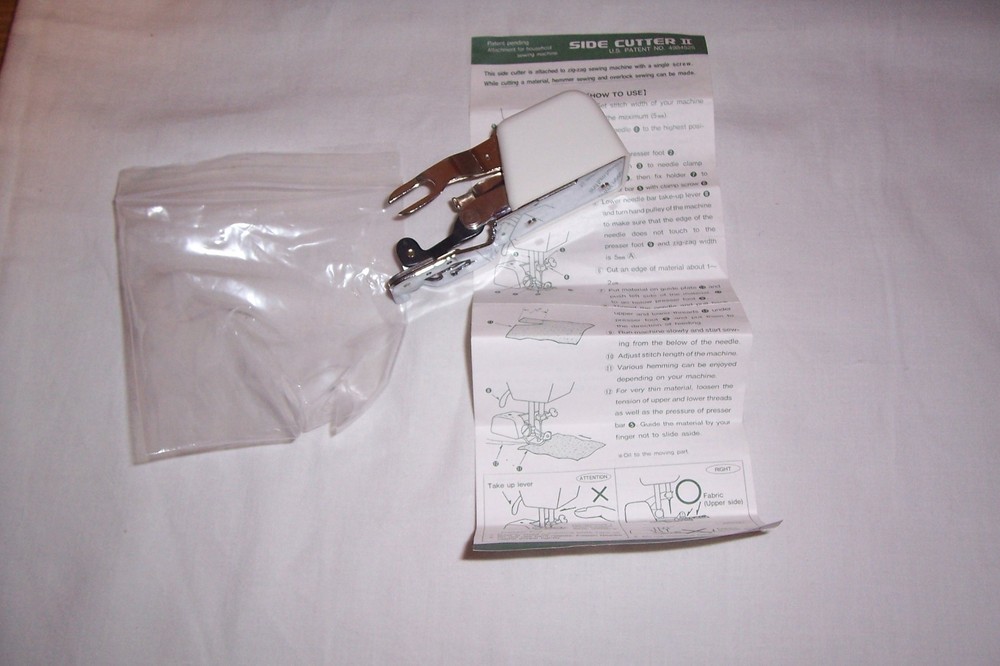 Sewing Machine Side Cutter Attachments Two One in Original Box