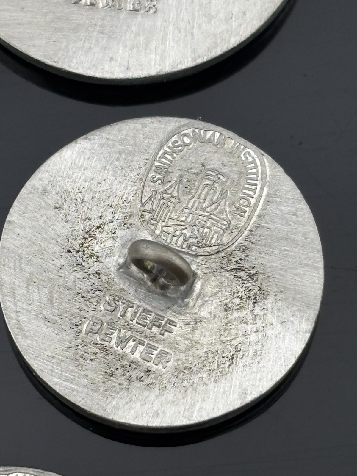 VTG Stieff Smithsonian Series Washington Inaugural Pewter Blazer Buttons in Box