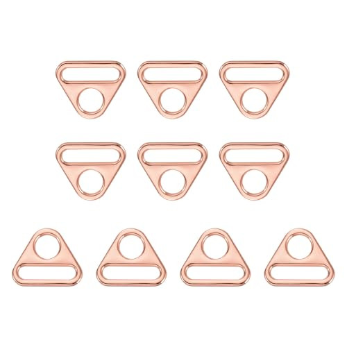 10Pcs 0.98" Triangle Buckle Adjuster, Triangle D Ring Adjuster Connector