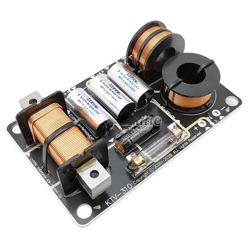 1pcs 500W 2 Way 3 Unit High-Low Speaker Frequency Divider Filter Crossover Board