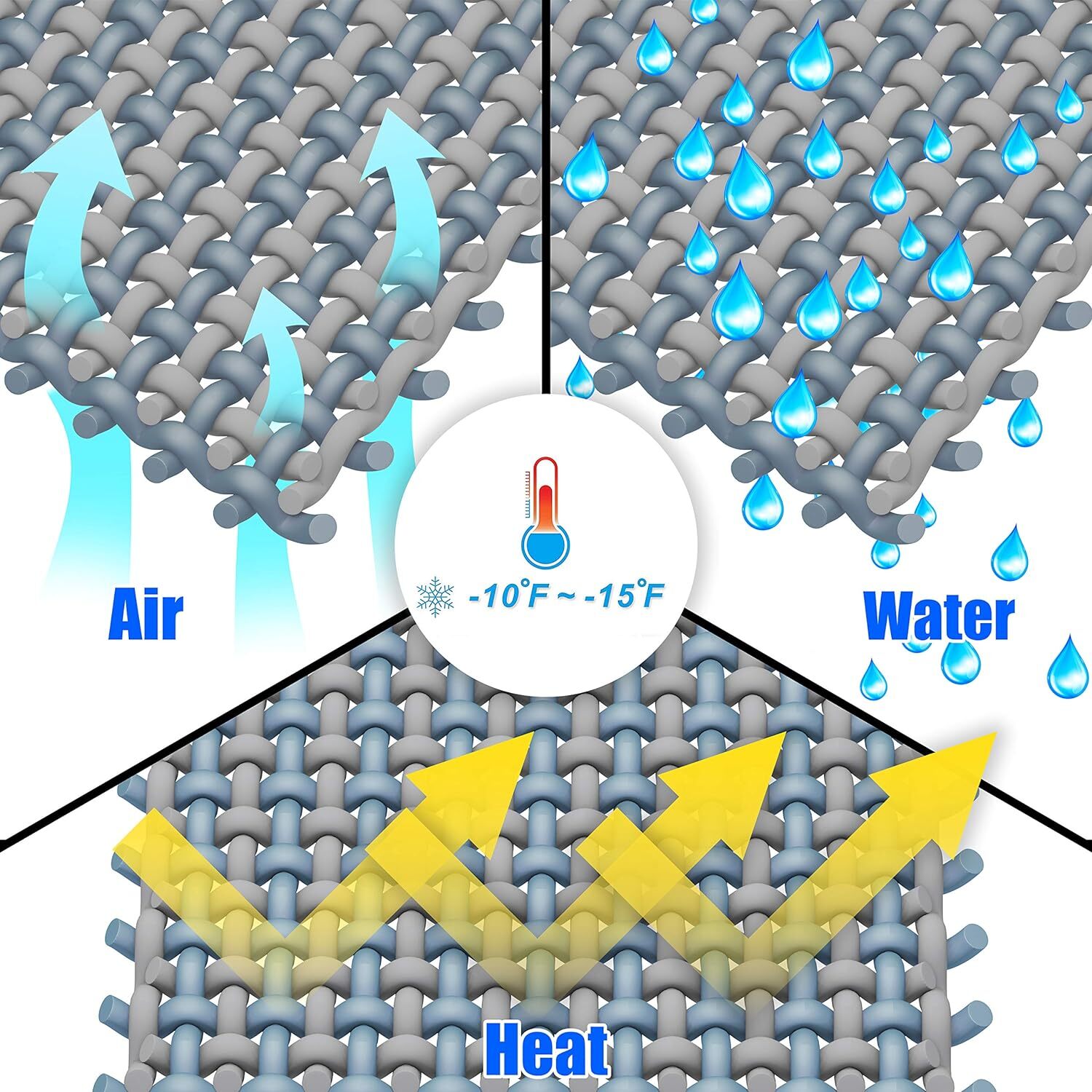 16'x16' Square Sun Shade Sail Fabric Garden Outdoor Canopy Patio Pool Awning