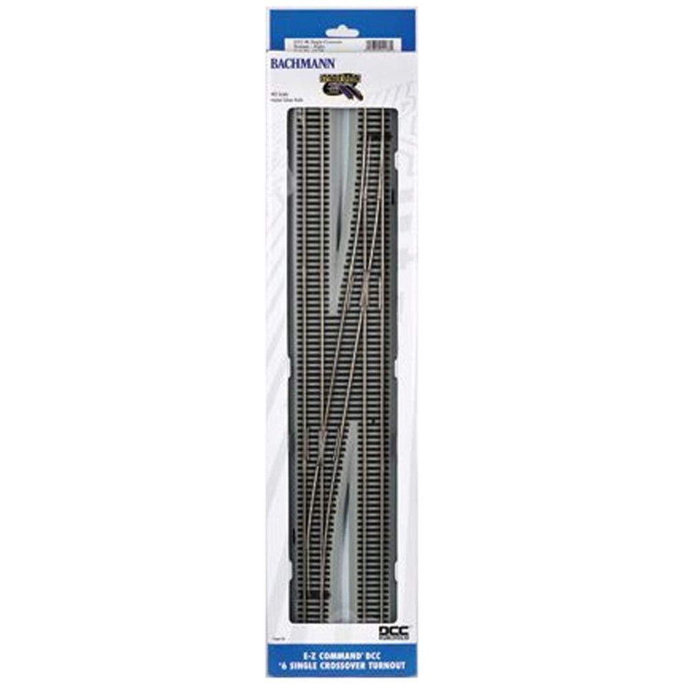 Bachmann Trains - E-Z COMMAND DCC EQUIPPED #6 SINGLE CROSSOVER TURNOUT - RIGHT -