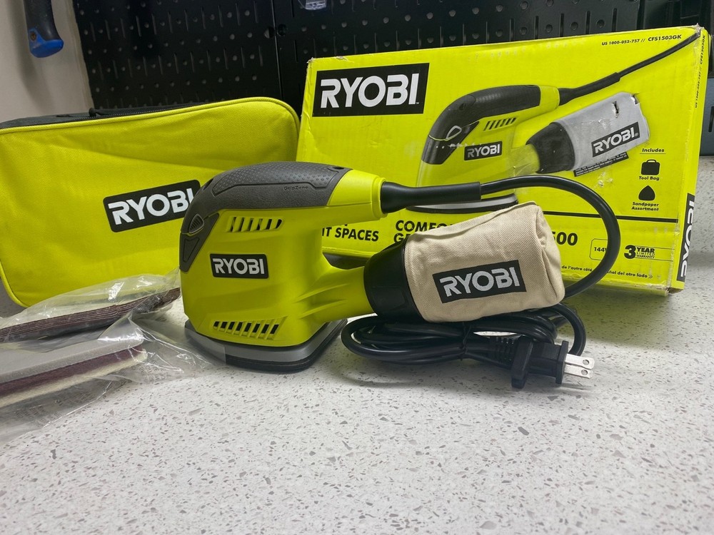 Ryobi 1.2 Amp Corner Cat Sander - CFS1503GK (Corded)