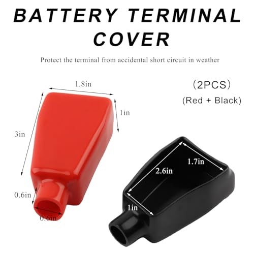 2PCS Car Battery Terminal Covers, Flexible Battery Terminal Insulating
