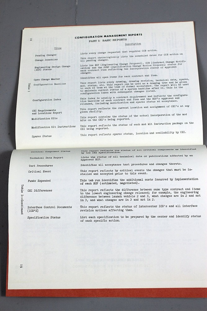 NASA Apollo Applications Program Configuration Management Manual 1969 Technical