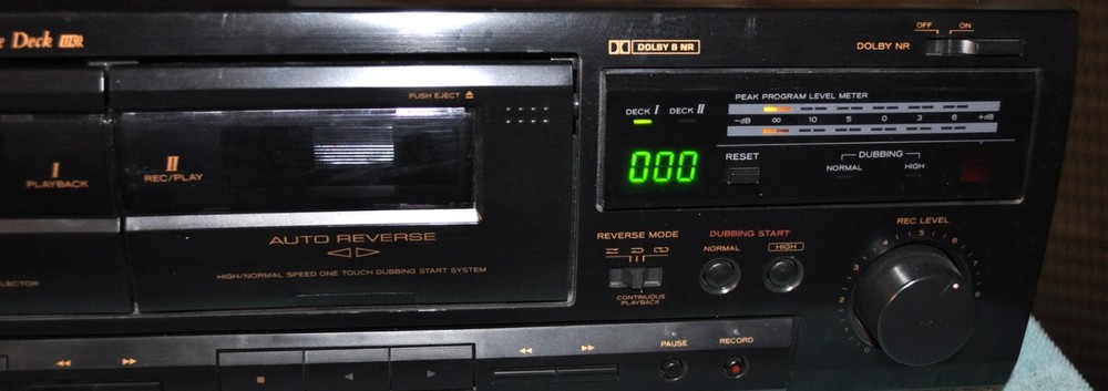 Teac W-600R Tape Deck Auto Reverse Double Cassette Deck Dolby B Fully Working