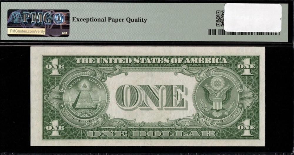 1935 E $1 Silver Certificate Super Low Binary # 01000000 PMG 63 Super Top Rare！