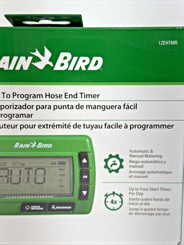 Rain Bird 1ZEHTMR Electronic Watering Hose Timer Professional Automatic & Manual