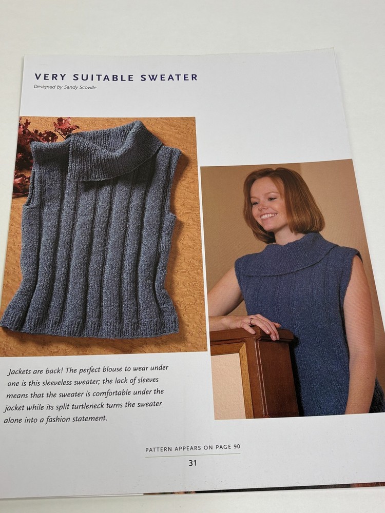 Very Suitable Sweater 19 hour Project Knitting Pattern Pages From Book