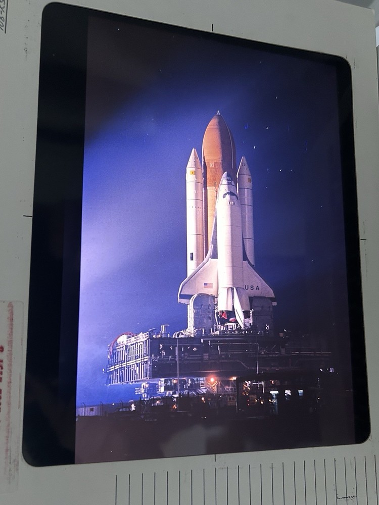 1982 NASA KSC Space Shuttle Columbia Crawler Transport Presentation Transparency
