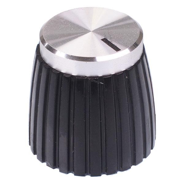 Silver Cap 6mm Splined Pointer Knob K5 CL1673