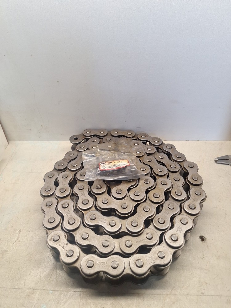 Morse 120R 10ft Roller Chain with Connecting Link NOS