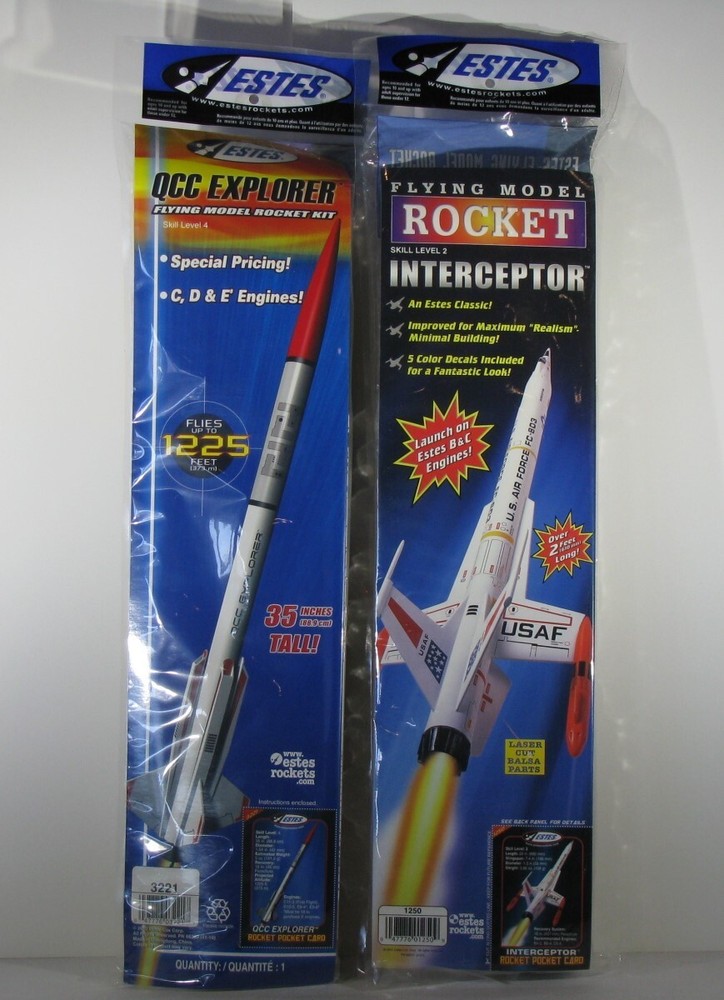 Estes 3221 QCC Explorer 1250 Interceptor Model Rocket Bundle