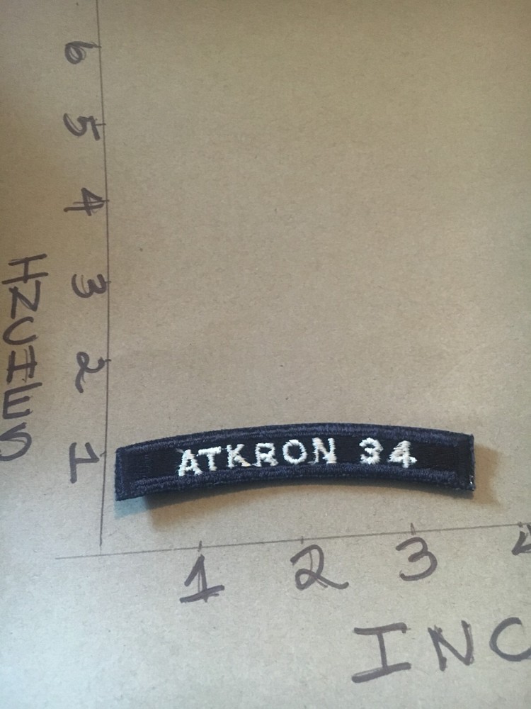 US NAVY SHOULDER STRIP TAB rocker PATCH Atkron 34
