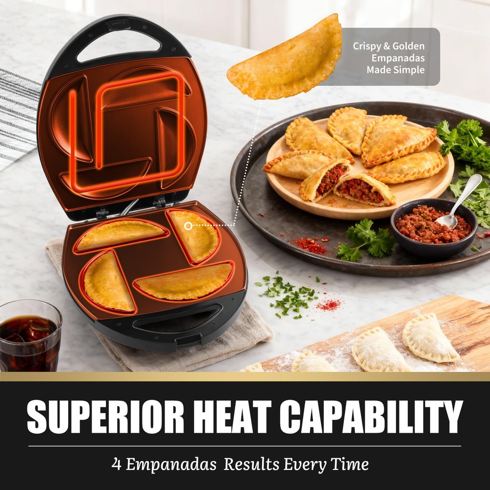 Electric Empanada Maker Machine with Press Mold,Large Dumpling Maker Press,Pi...