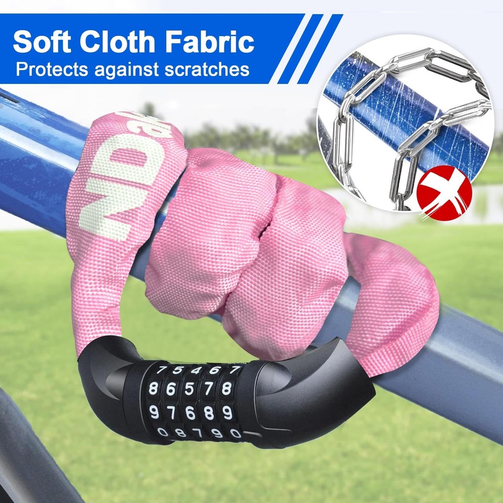 Heavy Duty 5Digit Combination Bike Chain Lock Adjustable Length Security""