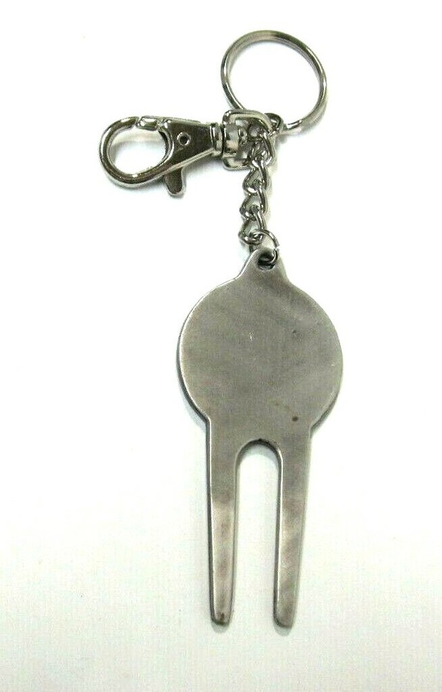 Golf Divot Tool Key Chain Pewter Sporting Goods Golfing