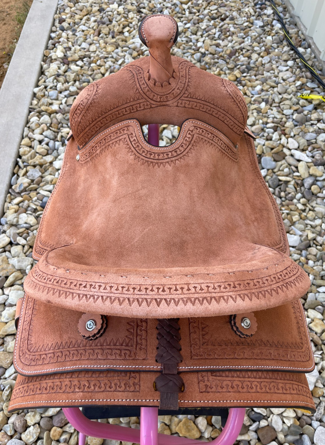 Youth Roughout Western Saddle 12-13” Kids Ranch Training Horse Tack Free Ship