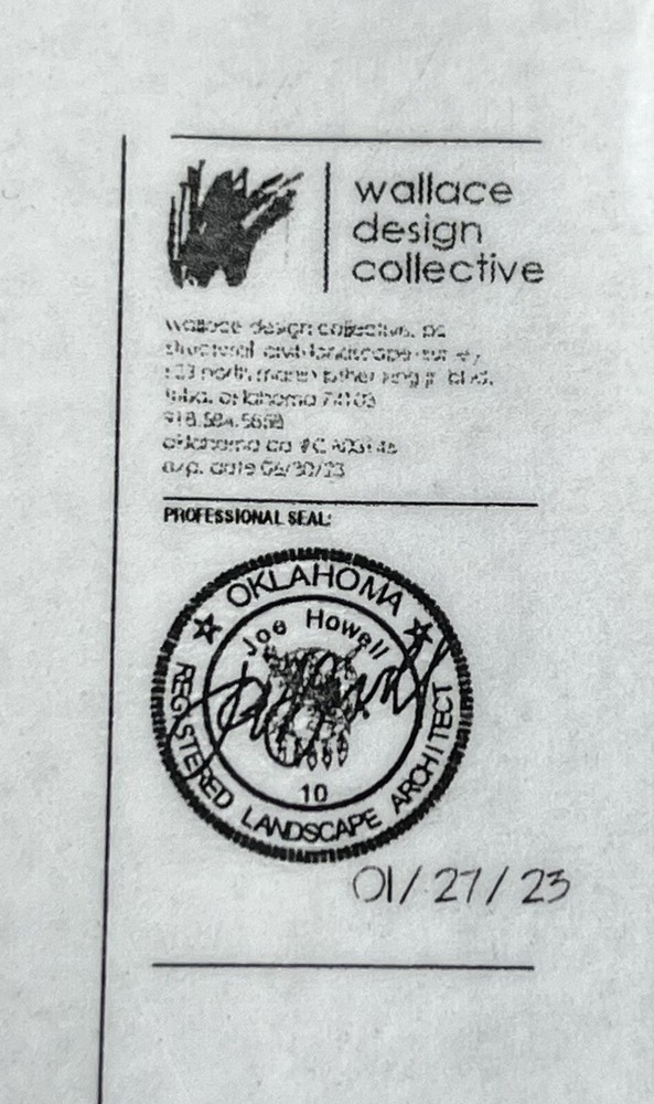 Wallace Design Collective. Architecture Blueprint. Laminated. Oklahoma Historic