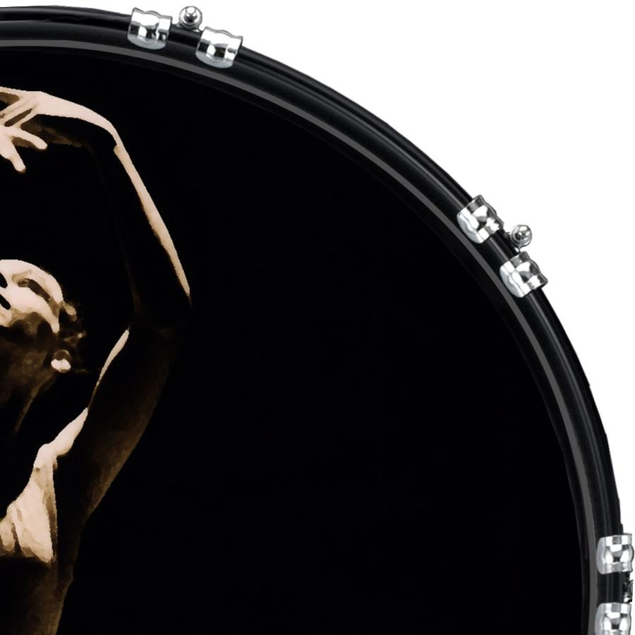 20" Custom Bass Kick Drum Front Head Graphical Dancer 2
