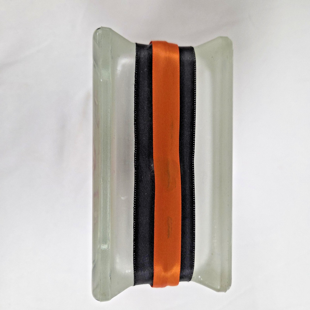 KISS Lighted Glass Block Orange 6 x 6 x 3 Classic Rock Custom Made