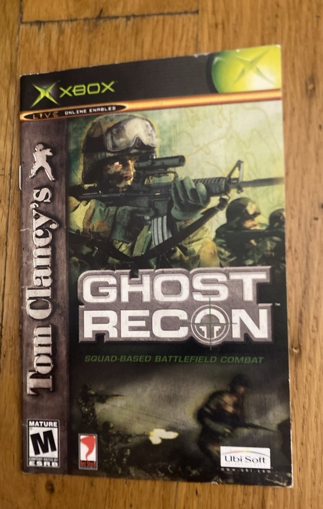 (Manual Only) Ghost Recon - Microsoft Xbox Tested Authentic