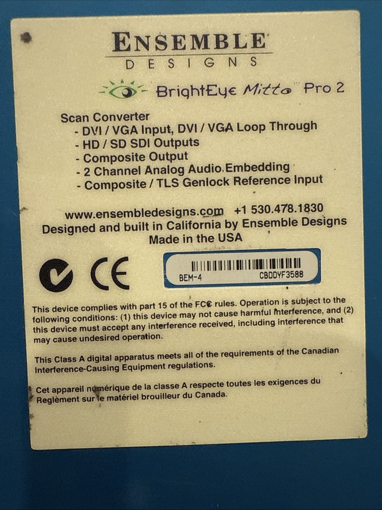 BrightEye Mitto Pro 2 Scan Converter