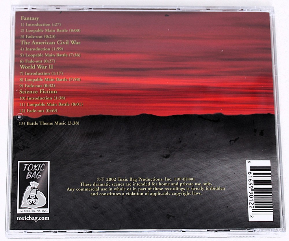 Toxic Bag Productions Battles Sample/Sound FX Library/Sound Effects/Sampling CD